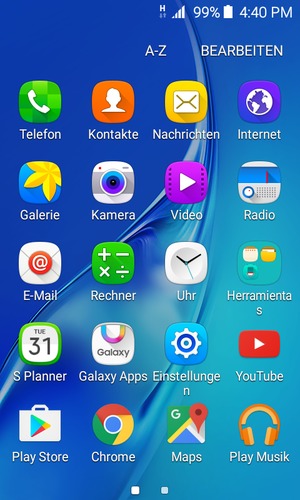 Wählen Sie Einstellungen