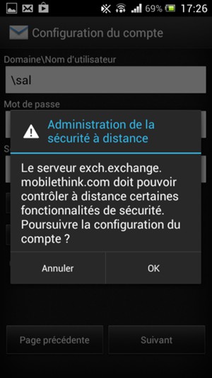 Sélectionnez OK