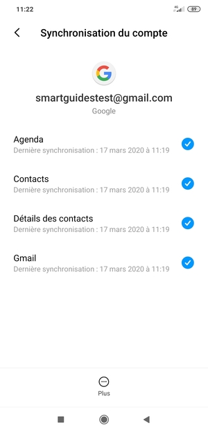 Sélectionnez Plus