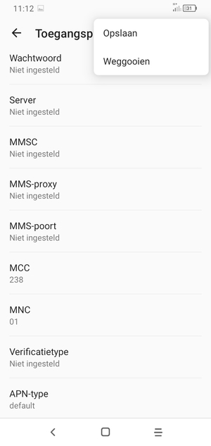 Selecteer Opslaan