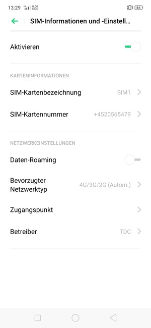 Um das Netzwerk zu wechseln, falls Probleme auftreten, wählen Sie Betreiber