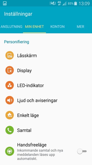 Välj Låsskärm