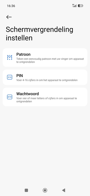 Selecteer Patroon