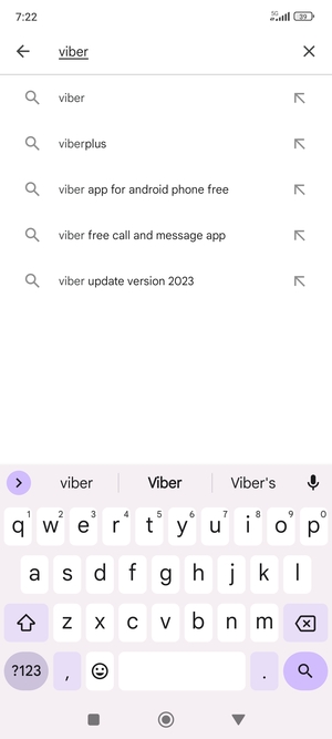 Enter the app name and select Search