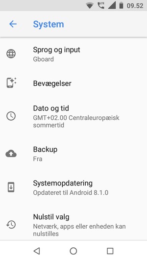 Vælg Backup