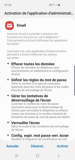 Sélectionnez Activer