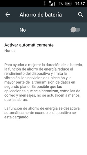 Active Ahorro de batería