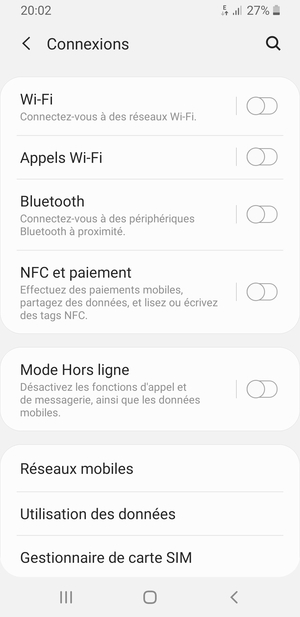 Sélectionnez Réseaux mobiles