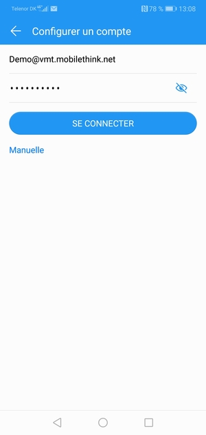 Saisissez votre adresse e-mail et votre mot de passe. Sélectionnez SE CONNECTER