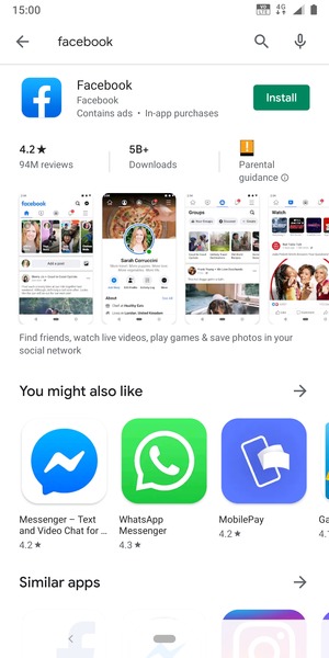 Select the app