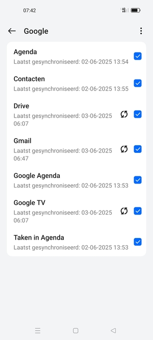 Selecteer de Menu-knop