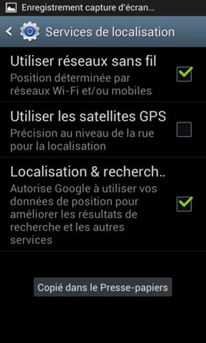Décochez la case Utiliser les satelites GPS