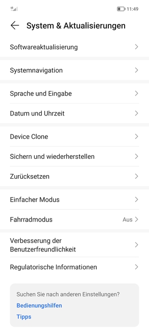 Wählen Sie Sichern und wiederherstellen