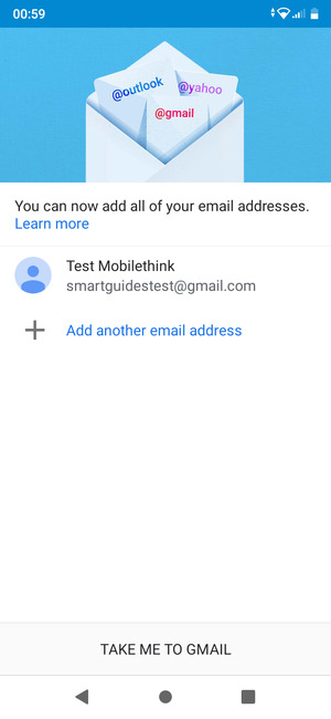 Select TAKE ME TO GMAIL