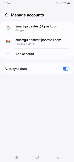Select your Google account