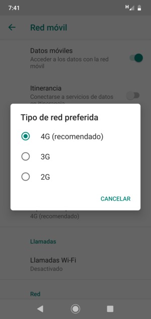 Seleccione la opción deseada