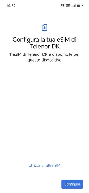 Seleziona Configura
