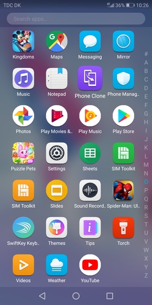 Scroll to and select Settings