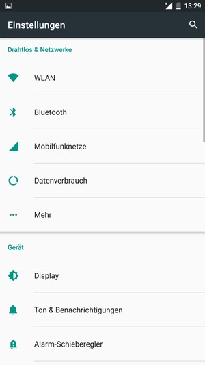 Wählen Sie Mobilfunknetze