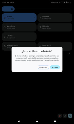 Seleccione ACTIVAR