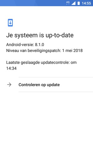 Selecteer Controleren op update