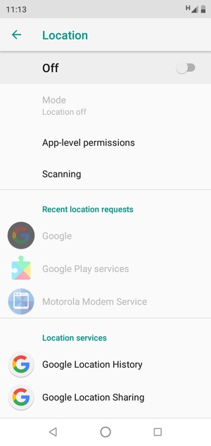 Turn off Location