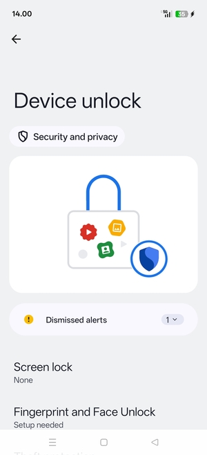 Select Screen lock
