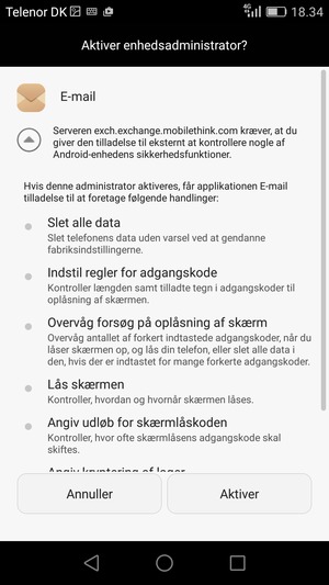 Vælg Aktiver