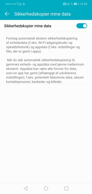 Vælg Tilbage-knappen