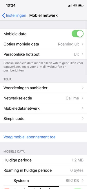 Selecteer Simpincode