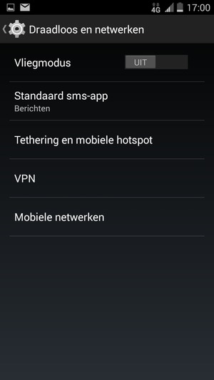 Selecteer Mobiele netwerken