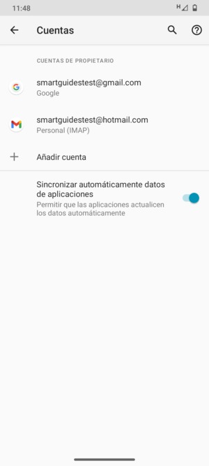 Seleccione su cuenta Google