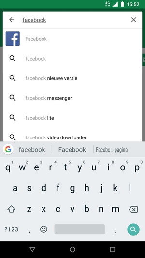 Voer de app-naam in en selecteer Zoeken