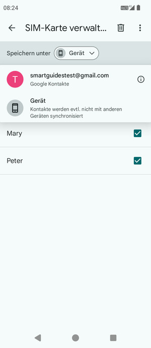 Wählen Sie Ihr Google Konto