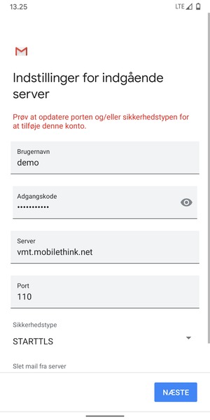 Vælg Sikkerhedstype