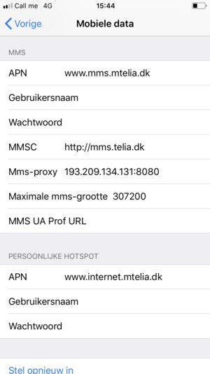 Voer mms-gegevens in