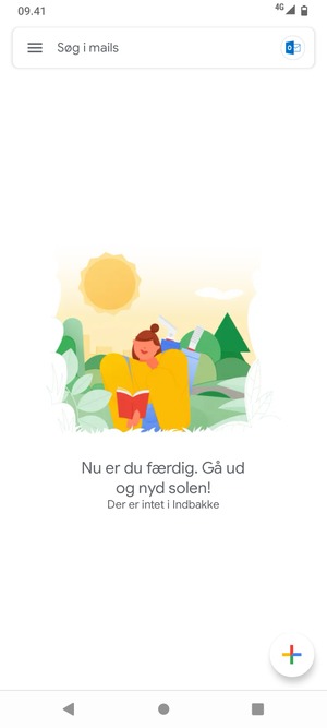 Din Gmail er klar til brug