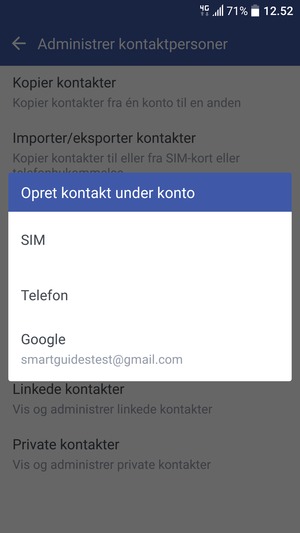Vælg Google