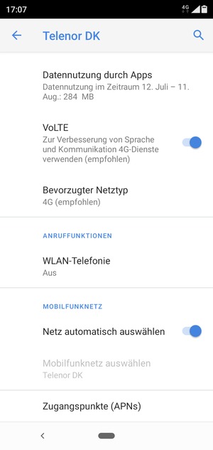 Scrollen Sie und wählen Sie Zugangspunkte (APNs)