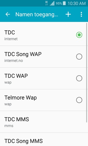 Selecteer de Menu-knop