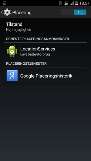 Slå Placering fra