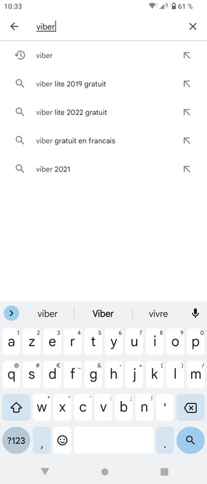 Saisissez le nom de l'appli et sélectionnez Rechercher
