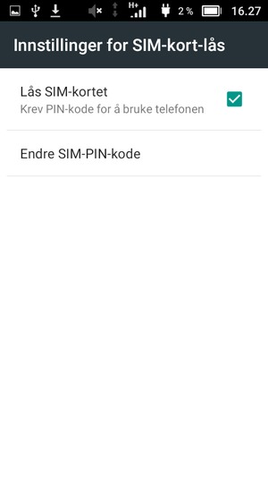 Velg Endre SIM-PIN-kode
