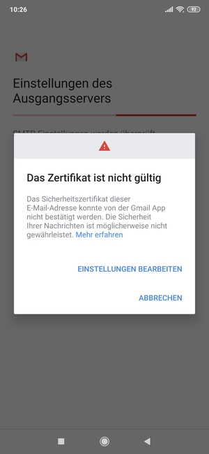 Wählen Sie EINSTELLUNGEN BEARBEITEN