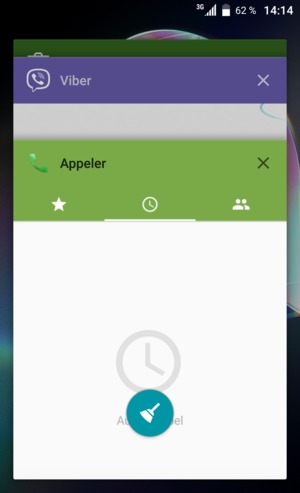 Sélectionnez l'icône Supprimer pour fermer toutes les applis en cours d'exécution