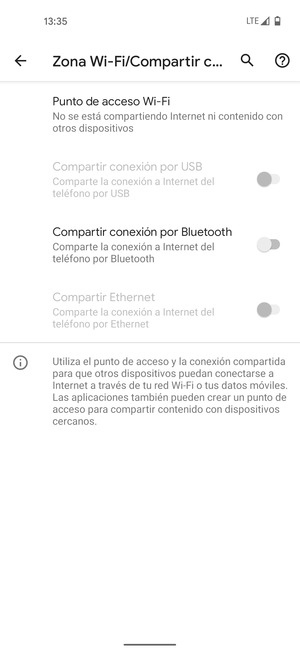 Seleccione Punto de acceso Wi-Fi