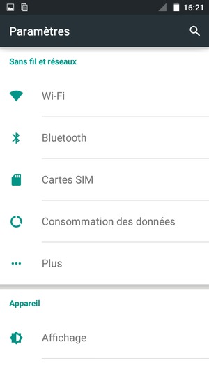 Sélectionnez Plus