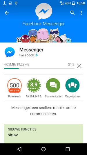 Wacht tot het installatieproces beëindigd is