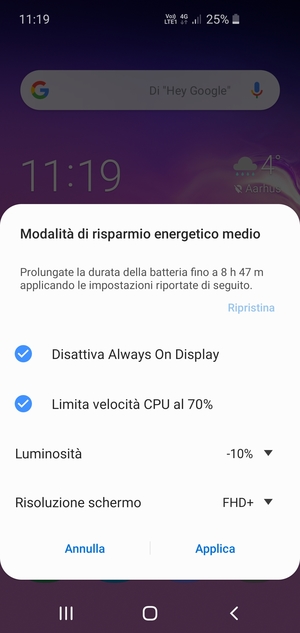 Seleziona Applica