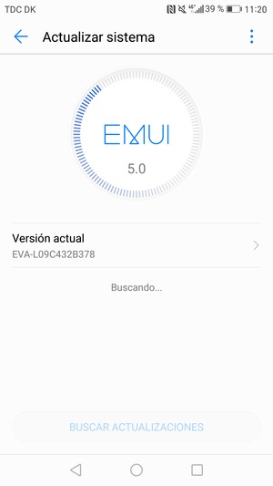 Espere a que la búsqueda termine